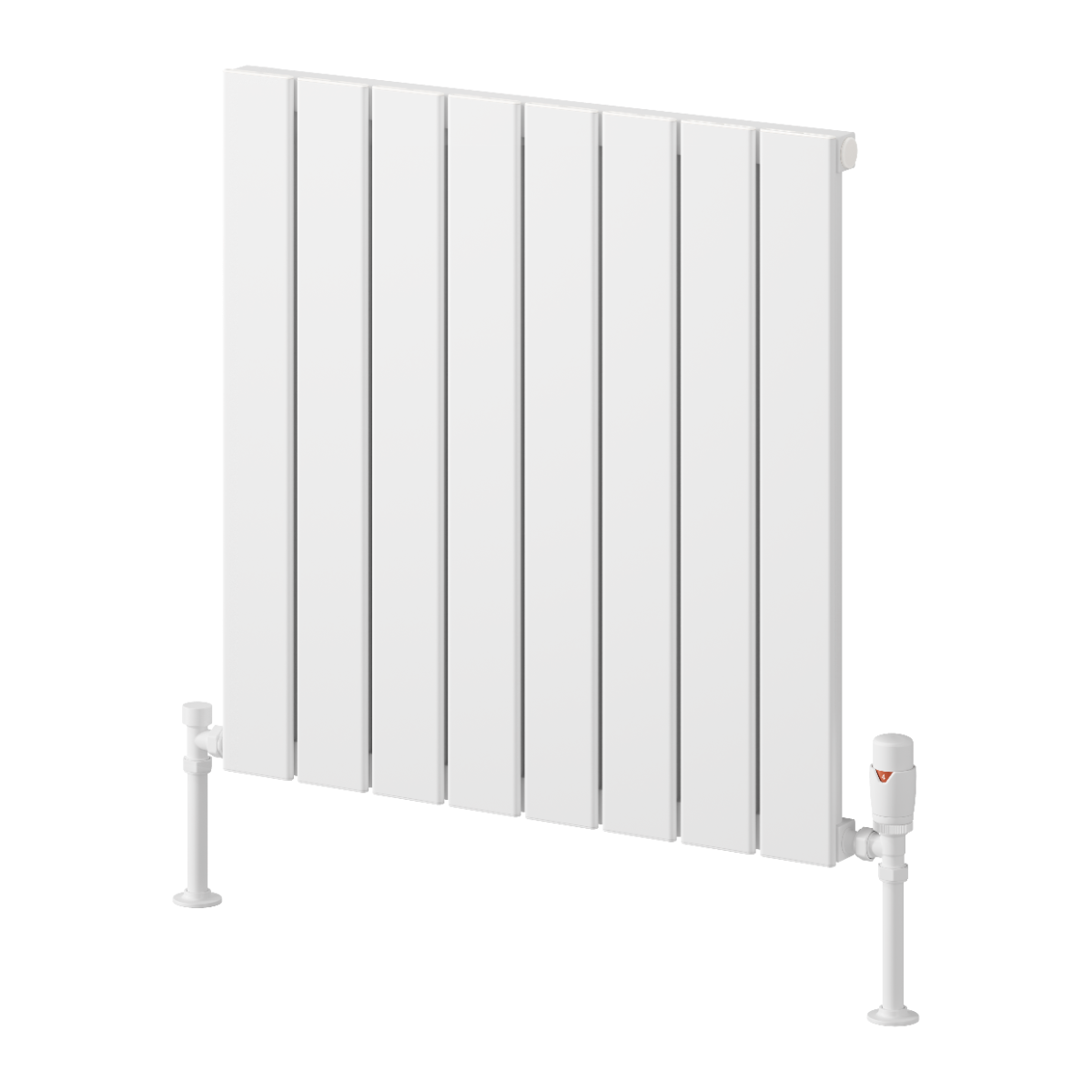 Piatto Horizontal Single Aluminium Radiator - White - Various Sizes