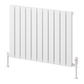 Piatto Horizontal Single Aluminium Radiator - White - Various Sizes