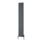 Piatto Vertical Double Aluminium Radiator - Anthracite - Various Sizes