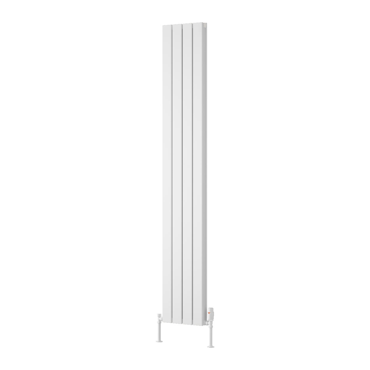 Piatto Vertical Double Aluminium Radiator - White - Various Sizes