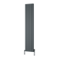 Piatto Vertical Double Aluminium Radiator - Anthracite - Various Sizes