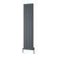 Piatto Vertical Double Aluminium Radiator - Anthracite - Various Sizes
