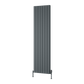 Piatto Vertical Double Aluminium Radiator - Anthracite - Various Sizes