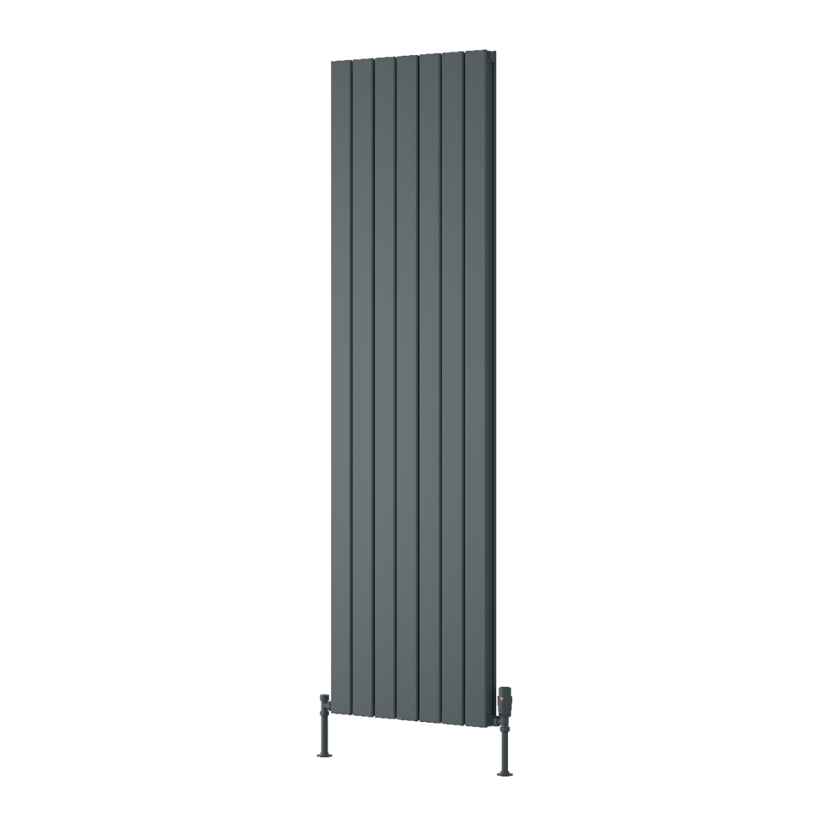 Piatto Vertical Double Aluminium Radiator - Anthracite - Various Sizes