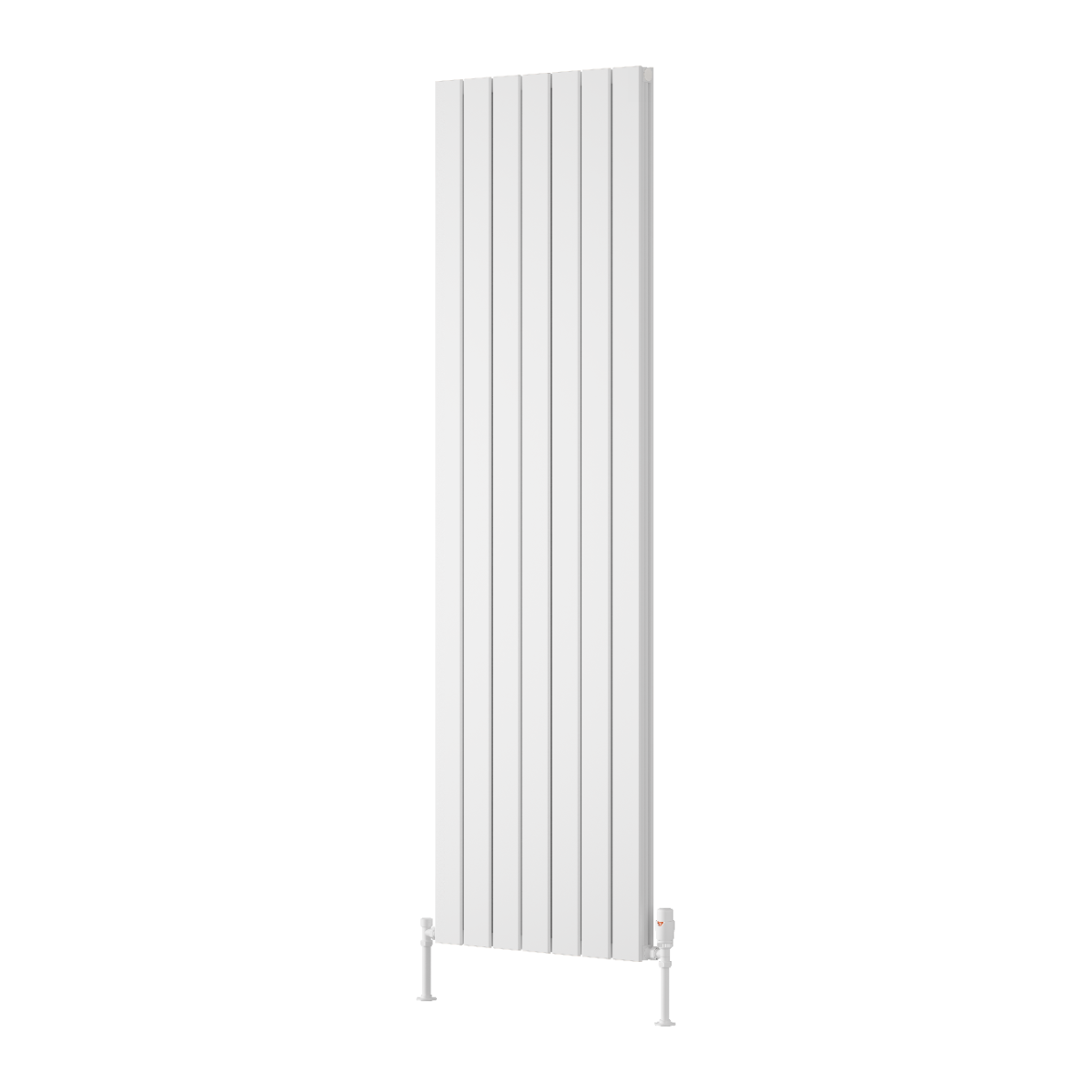 Piatto Vertical Double Aluminium Radiator - White - Various Sizes