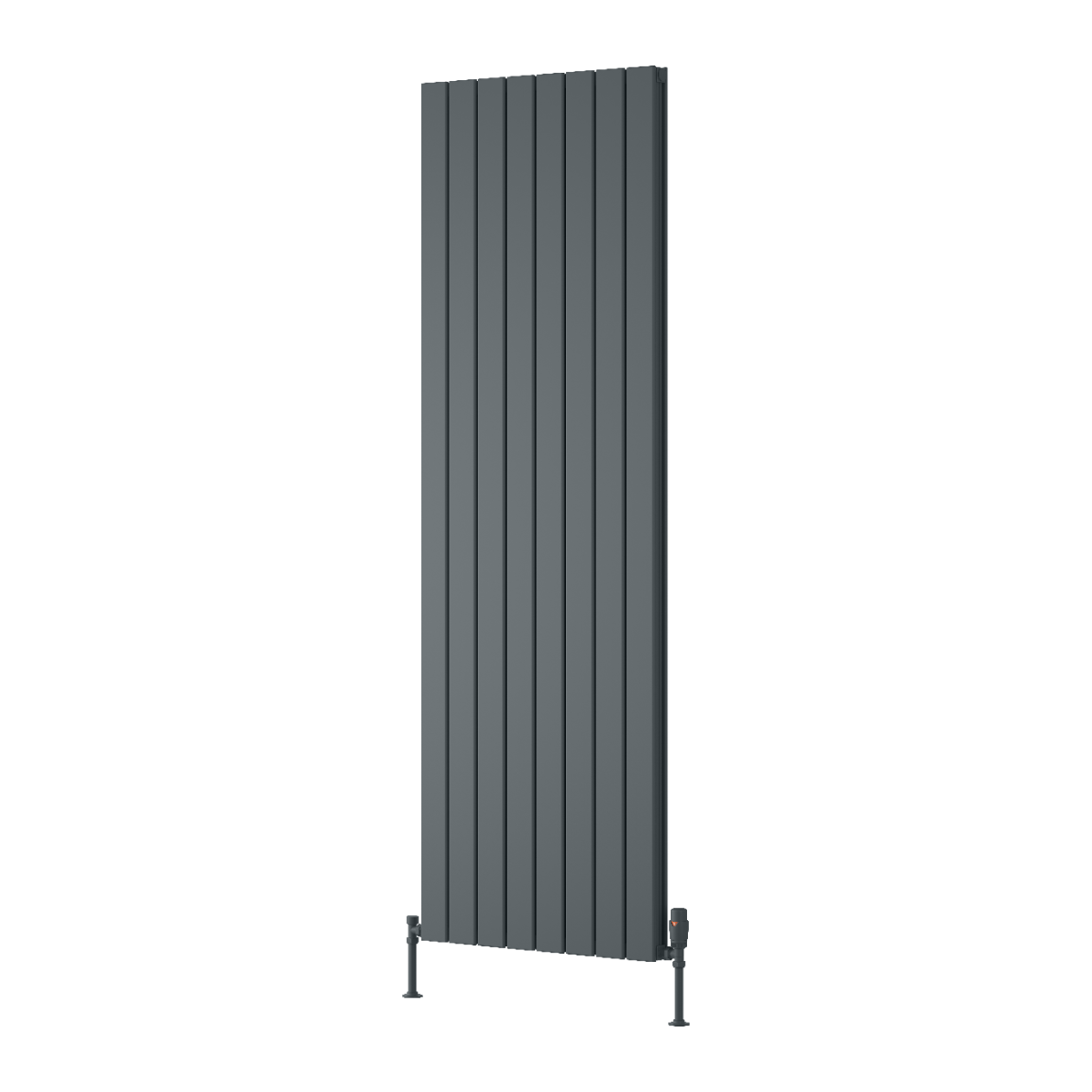 Piatto Vertical Double Aluminium Radiator - Anthracite - Various Sizes