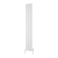 Piatto Vertical Single Aluminium Radiator - White - Various Sizes