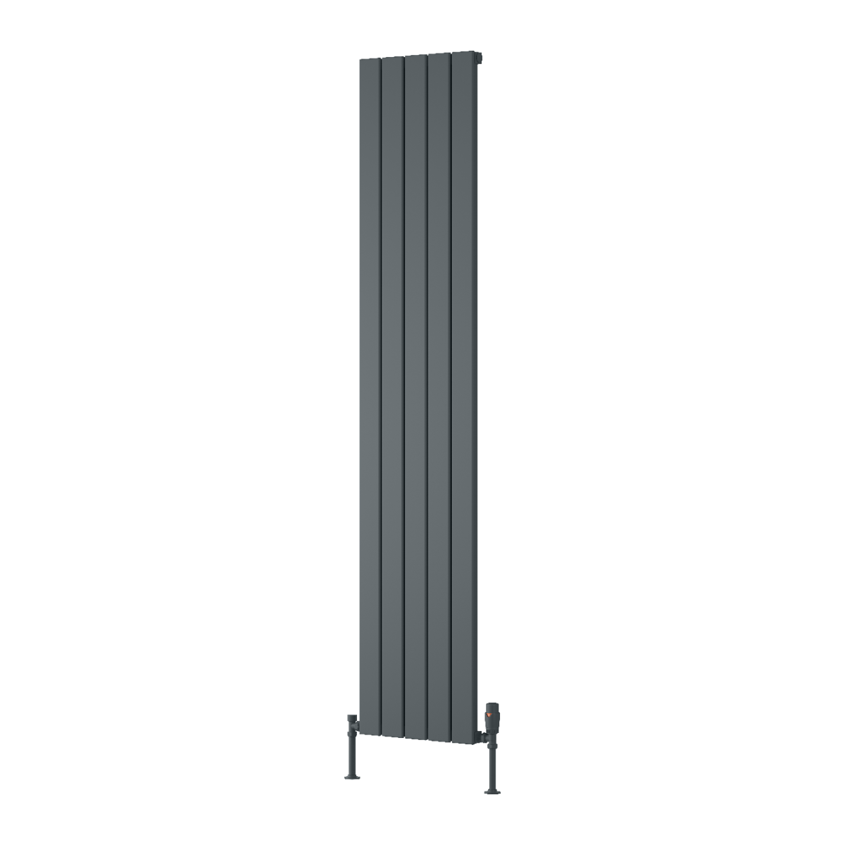 Piatto Vertical Single Aluminium Radiator - Anthracite - Various Sizes