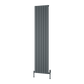 Piatto Vertical Single Aluminium Radiator - Anthracite - Various Sizes