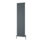 Piatto Vertical Single Aluminium Radiator - Anthracite - Various Sizes
