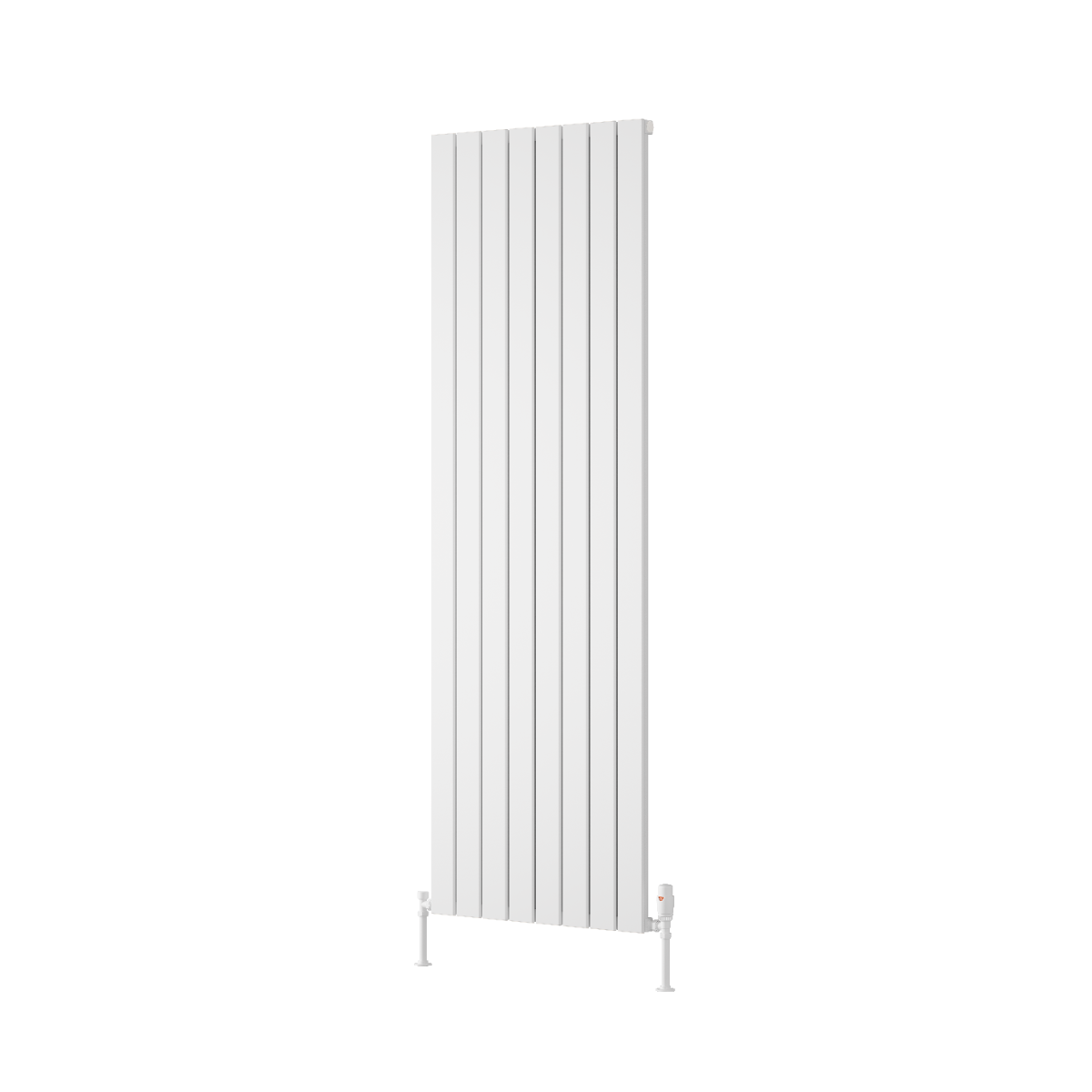 Piatto Vertical Single Aluminium Radiator - White - Various Sizes