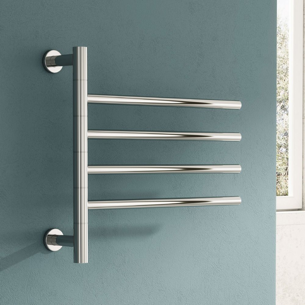Rance Electric Stainless Steel Heated Towel Rail - Polished Stainless Steel