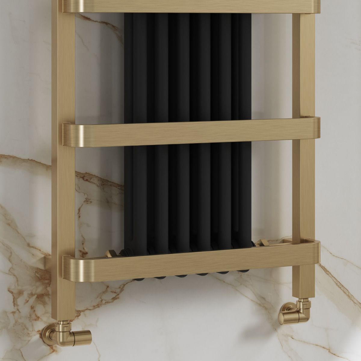Regina Mild Steel Towel Rail - Brushed Brass - Various Sizes