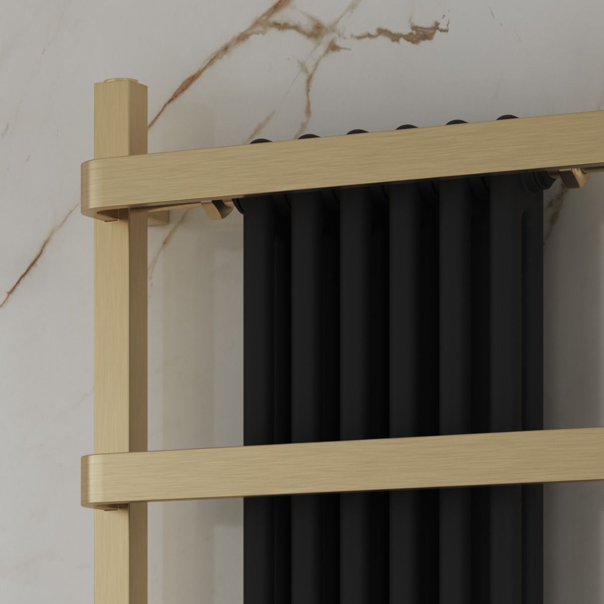 Regina Mild Steel Towel Rail - Brushed Brass - Various Sizes
