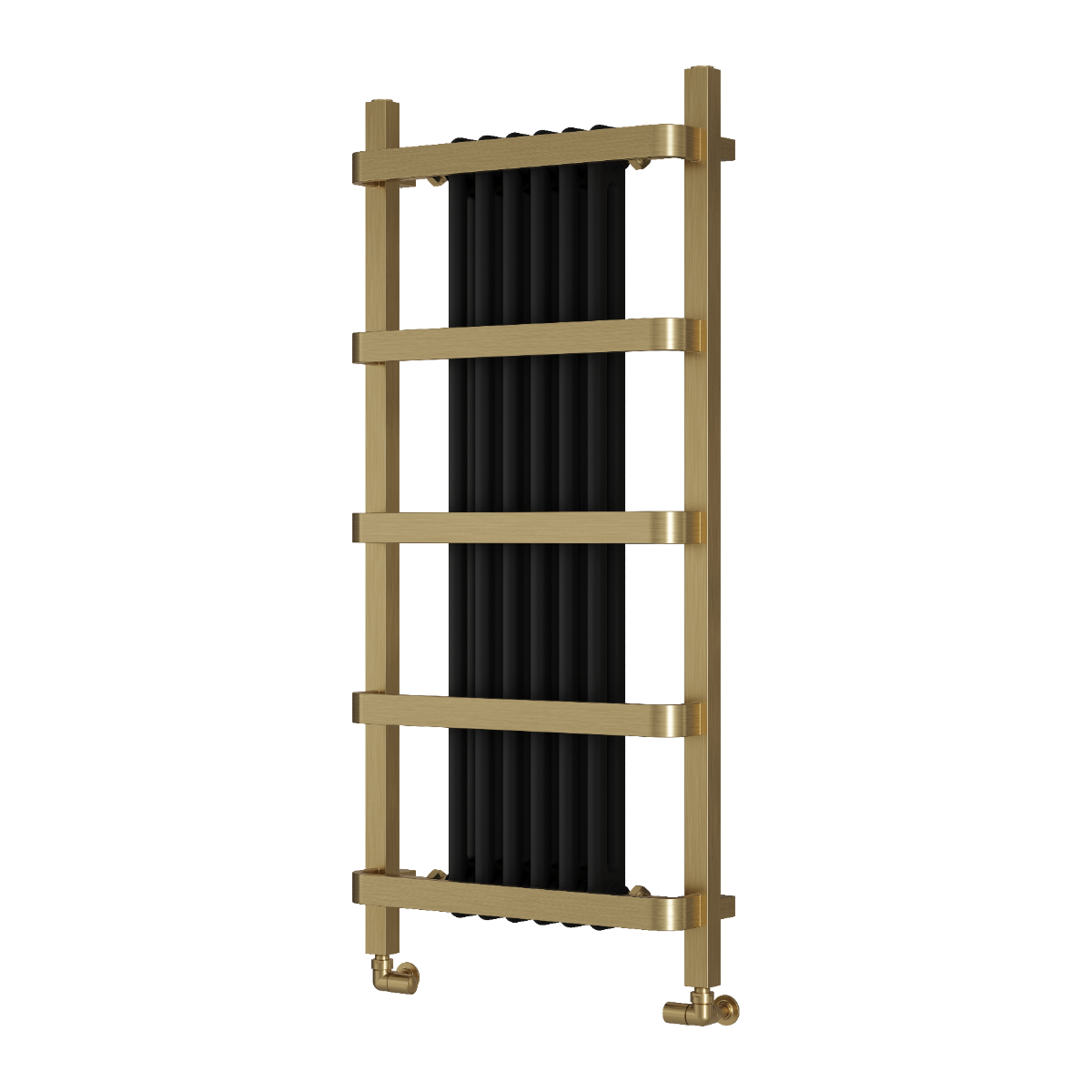Regina Mild Steel Towel Rail - Brushed Brass - Various Sizes
