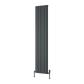 Resia Vertical Single Aluminium Radiator - Anthracite - Various Sizes