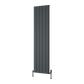 Resia Vertical Single Aluminium Radiator - Anthracite - Various Sizes