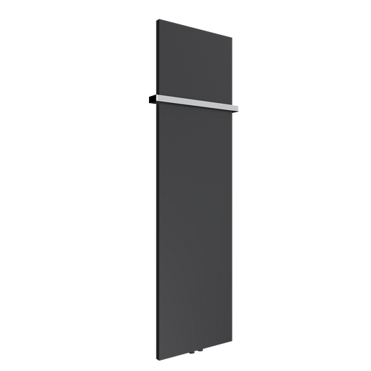 Slimline Designer Radiator with Towel Hanging Bar - Anthracite