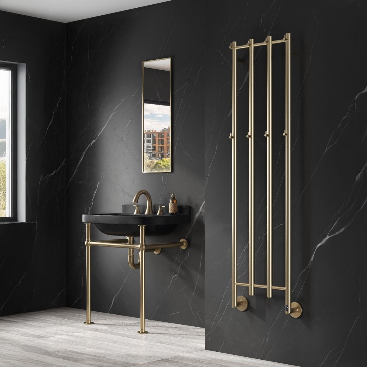 Solara Electric Stainless Steel Heated Towel Rail - Various Colours