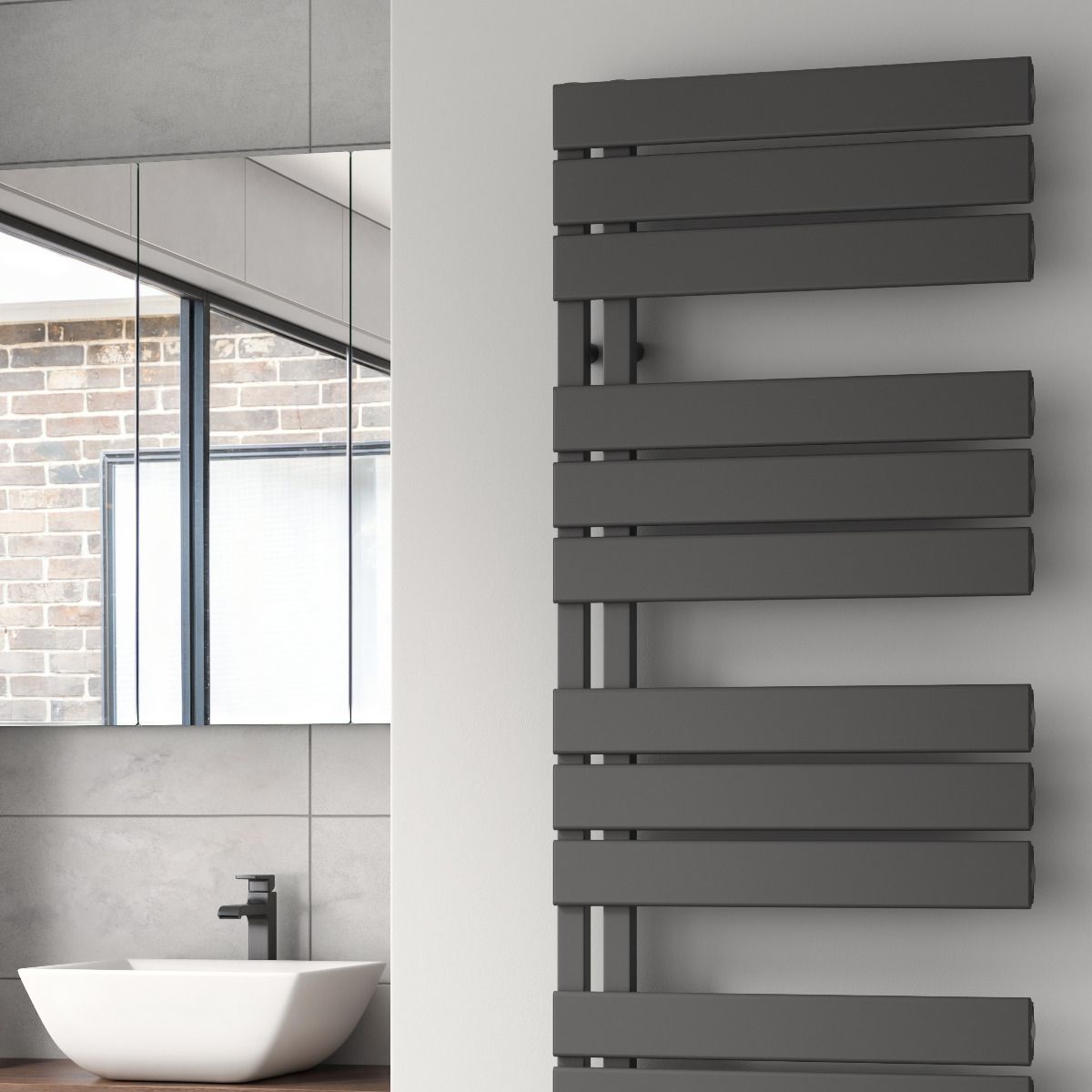 Vada Aluminium Towel Rail - Anthracite - Various Sizes