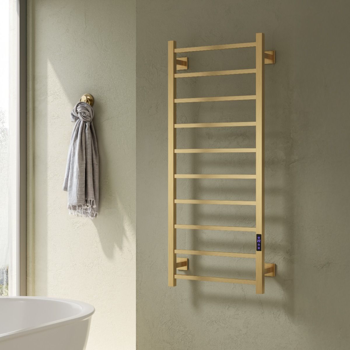 Velino Electric Stainless Steel Heated Towel Rail - Various Colours