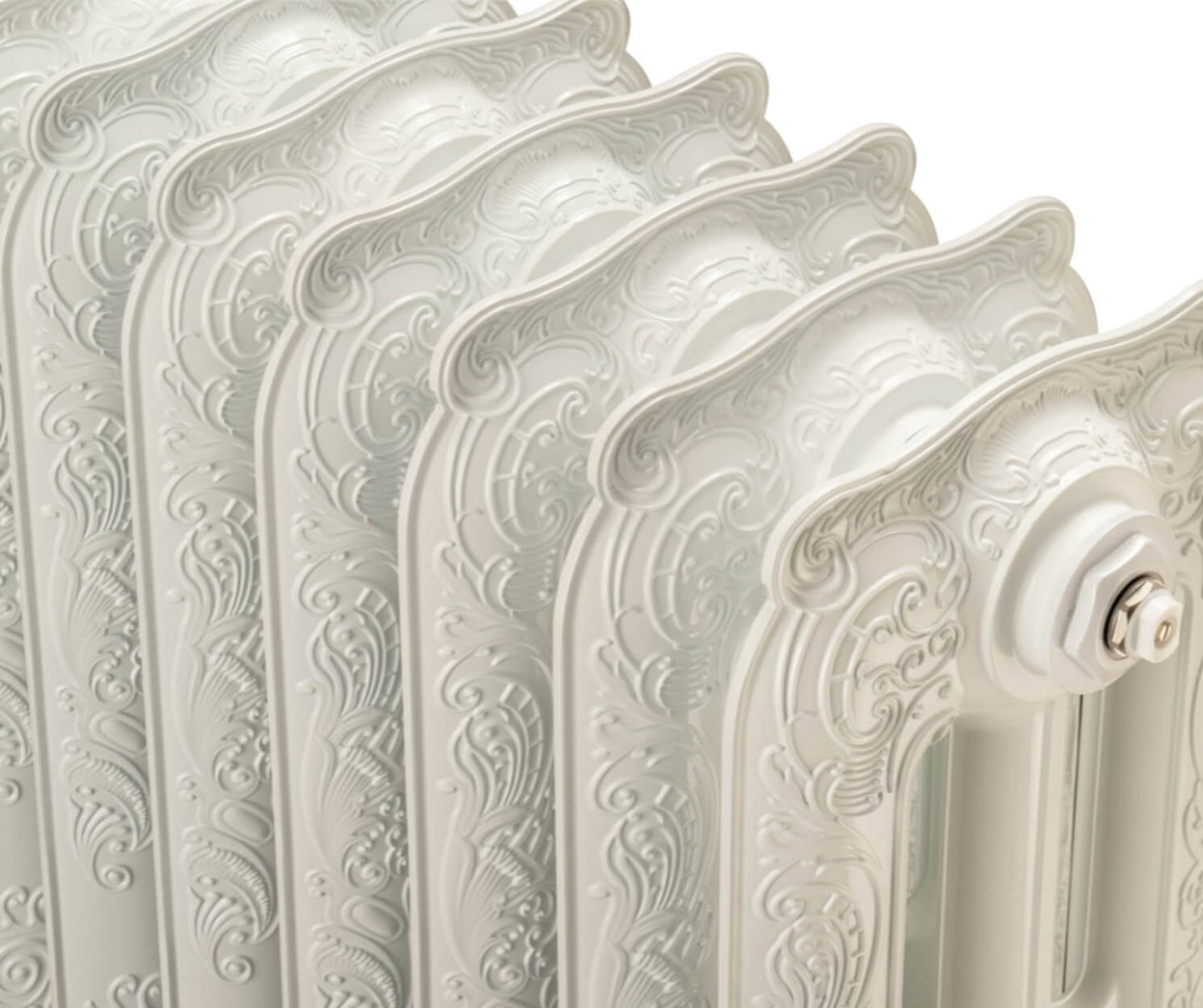 Rococo 3 Column Cast Aluminium Radiator - 770 Tall - Various Colours - Various Sizes