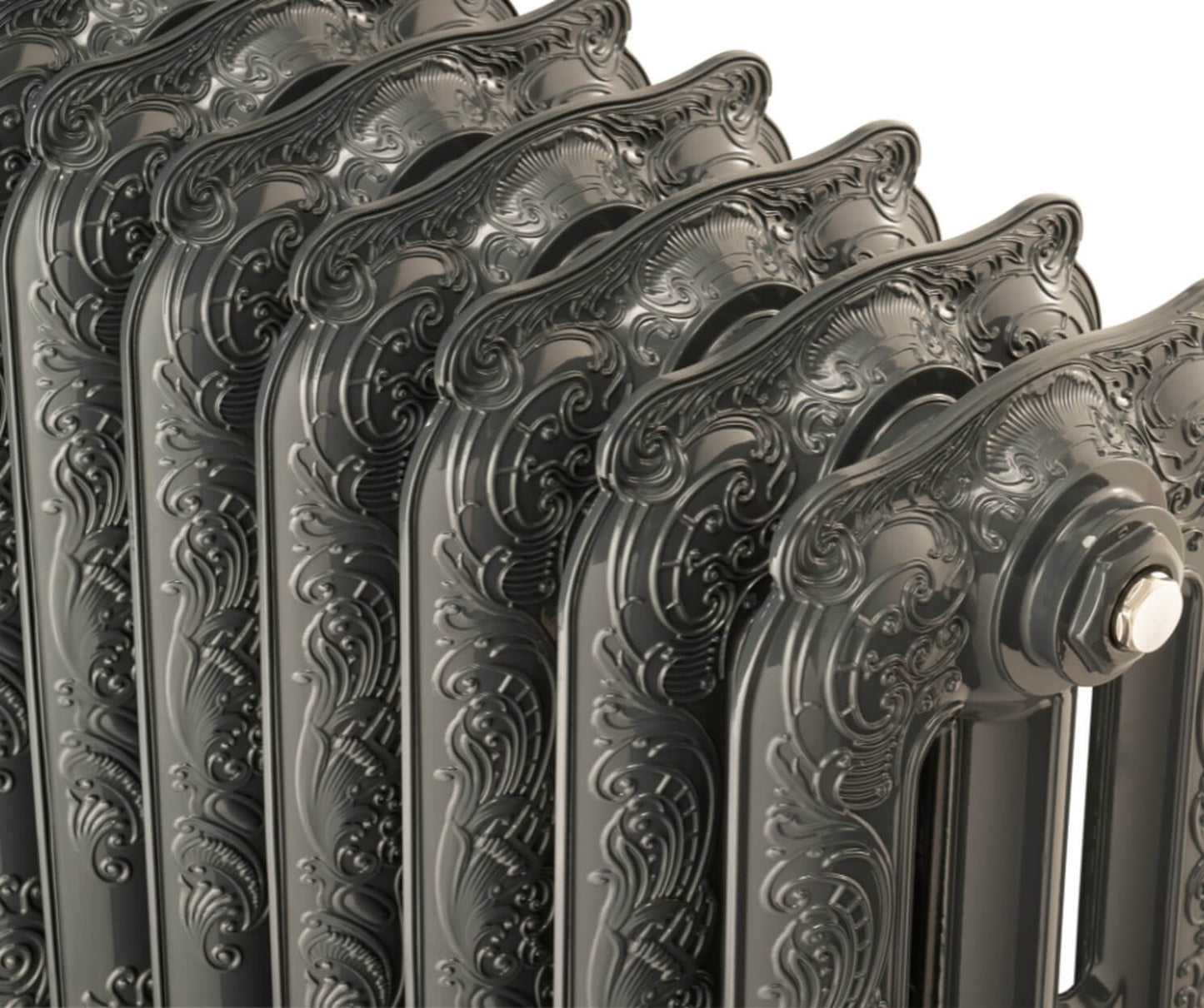 Rococo 3 Column Cast Aluminium Radiator - 770 Tall - Various Colours - Various Sizes