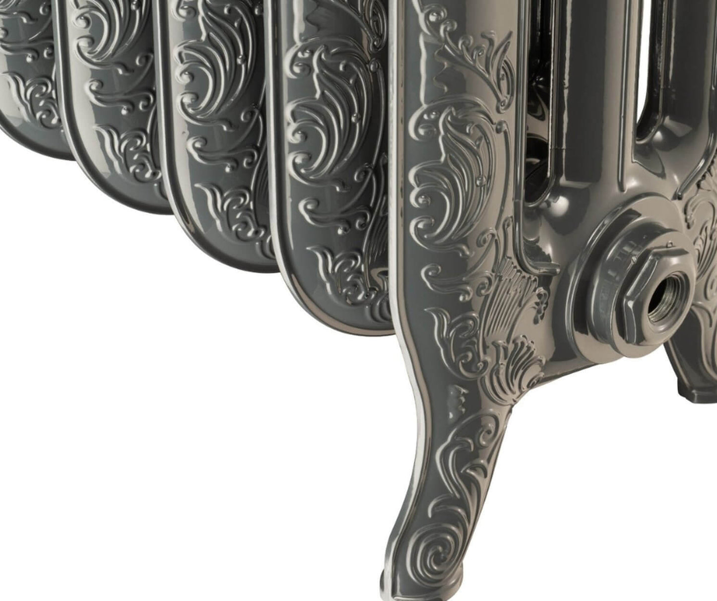 Rococo 3 Column Cast Aluminium Radiator - 770 Tall - Various Colours - Various Sizes