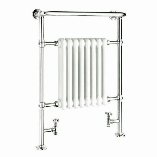 Victoria Traditional Column Towel Rail - 960mm x 675mm - White - Various Sizes