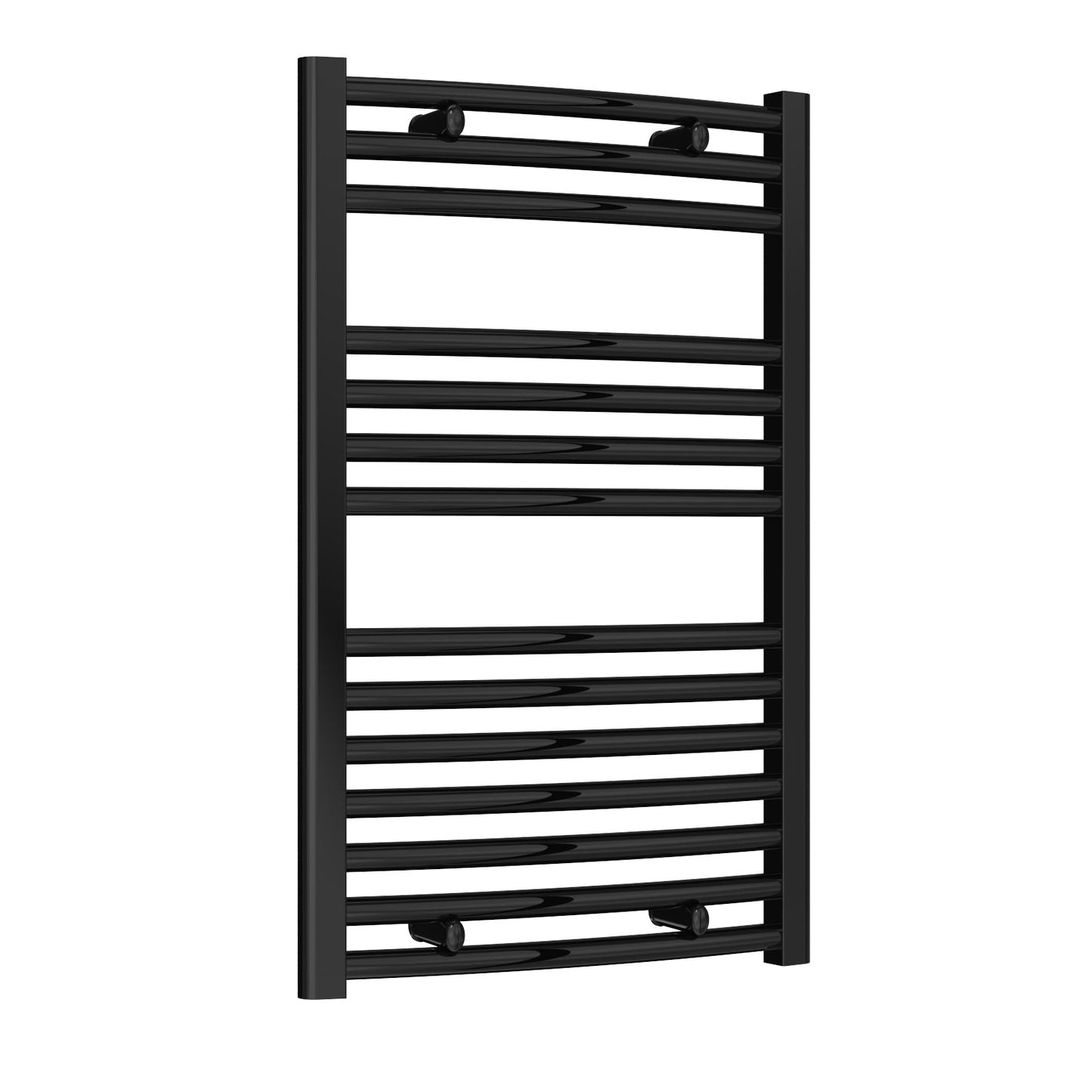 Diva Electric Curved Heated Towel Rail -Various Sizes - Black