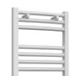 Diva Dual Fuel Curved Heated Towel Rail -Various Sizes - White