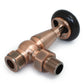 Oakfield Traditional Thermostatic Radiator Valve Angled - Antique Copper