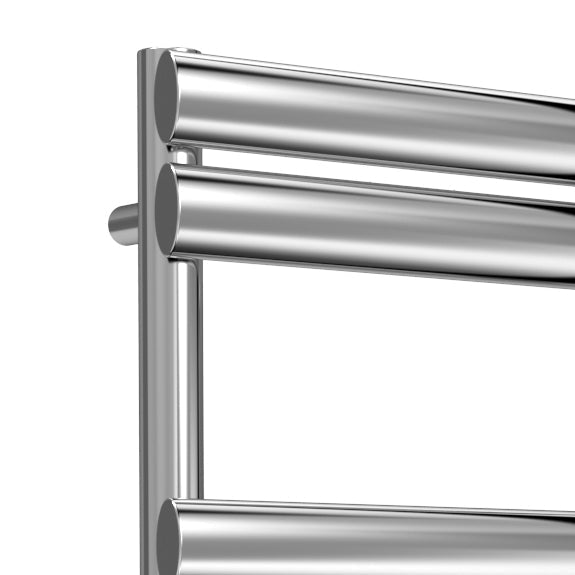 Mina Dual Fuel Stainless Steel Heated Towel Rail - Various Sizes - Satin Finish