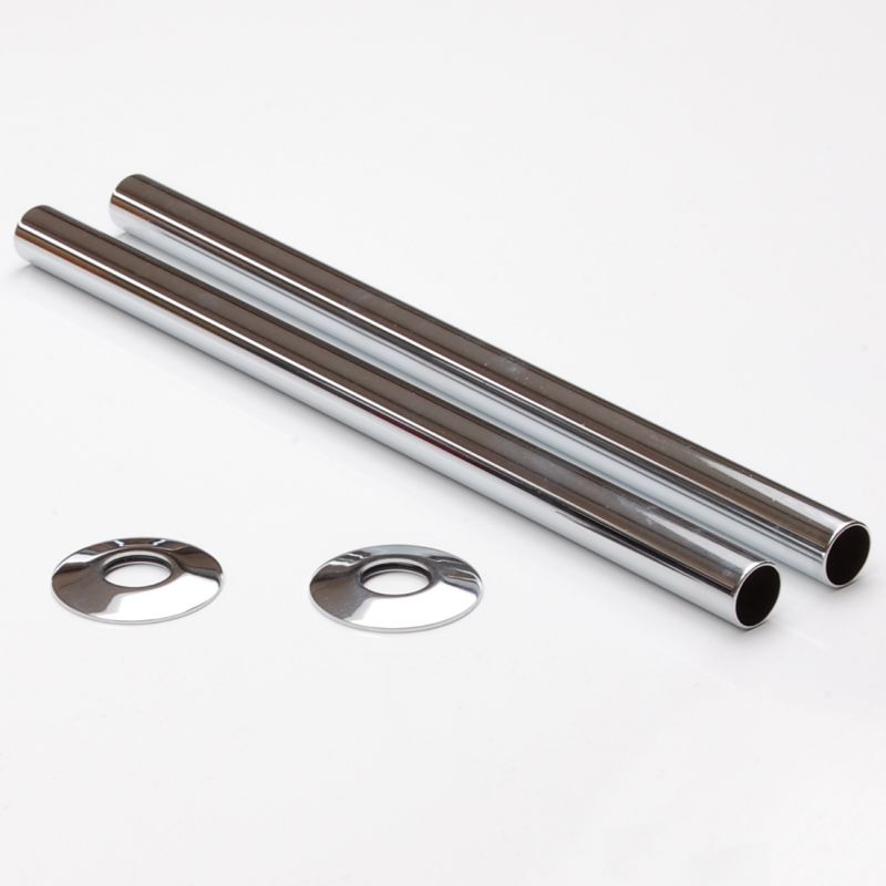 Radiator Pipe Cover Kit 300mm - Chrome