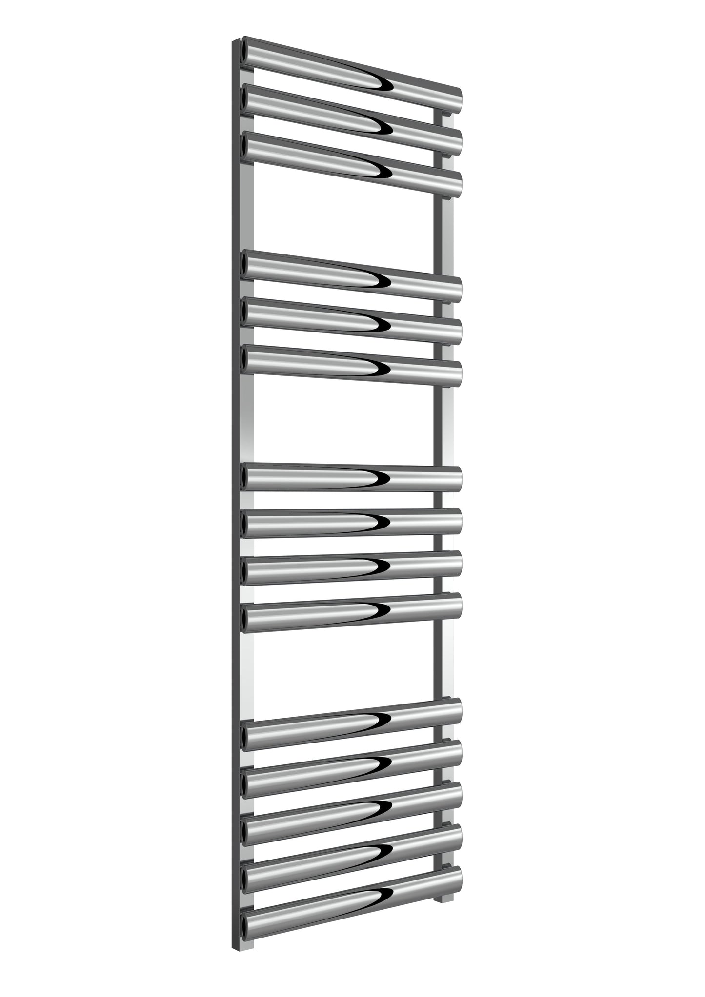 Veroli Dual Fuel Aluminium Heated Towel Rail - Various Sizes - Polished Aluminium