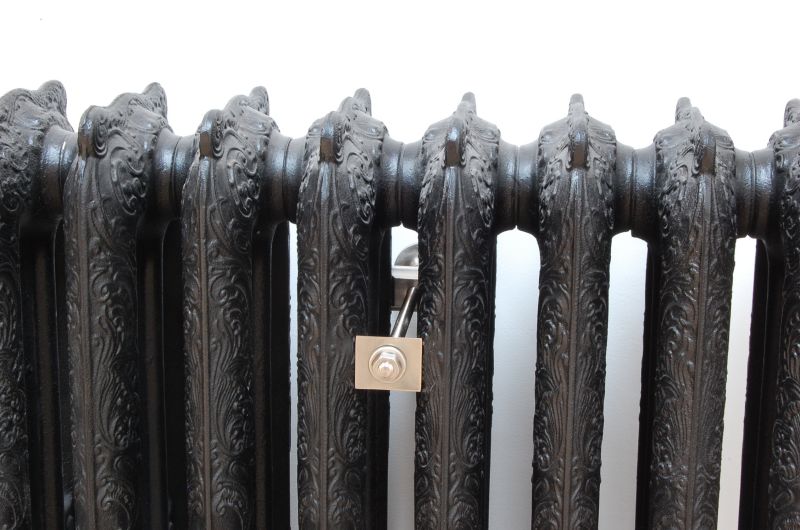 Luxury Cast Iron Radiator Wall Stay - Satin Brushed Nickel