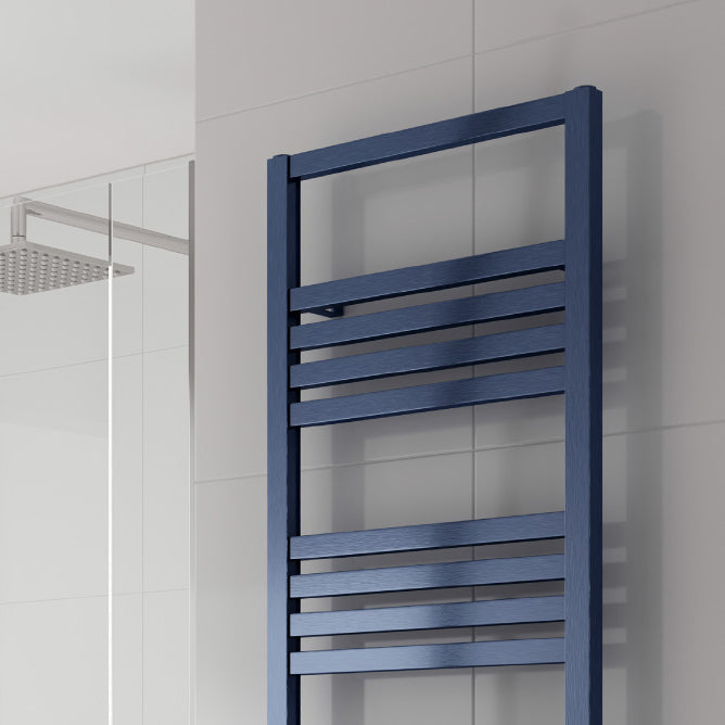 Bolca Electric Aluminium Heated Towel Rail - Various Sizes - Satin Blue