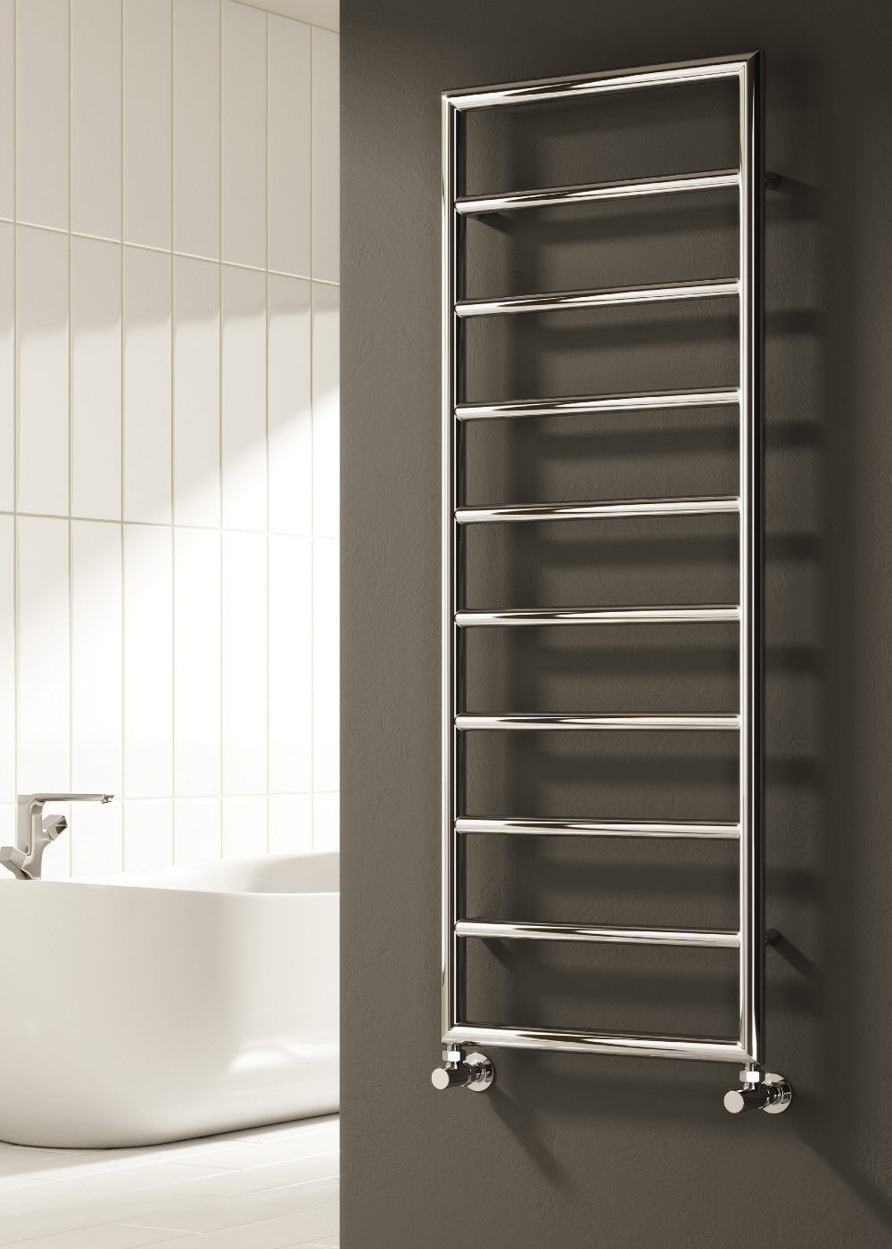 Nardo Dual Fuel Heated Towel Rail - Various Sizes - Chrome